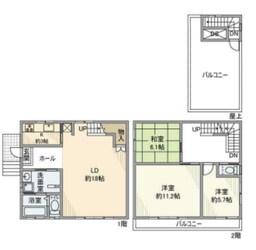 新田戸建の物件間取画像